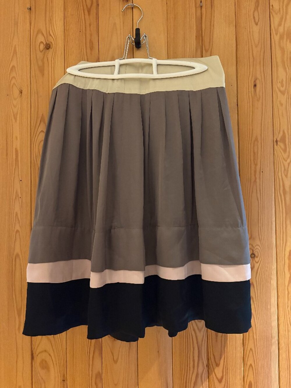 Colour Block Zara Work Circle Skirt